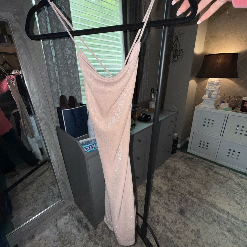 Elegant Pink Slip Dress